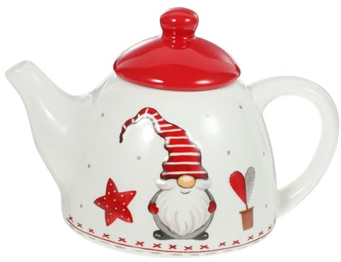 Bollitore in ceramica, teiera, bollitore for caffè, posate di Babbo Natale, caraffa for bevande, stoviglie natalizie, teiere, divertenti novità, festa di Natale, brocca for il latte, stoviglie for il