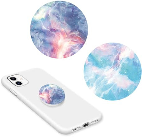 KEQAR 2 interchangeable Poignée et support rétractables pour smartphones et tablettes