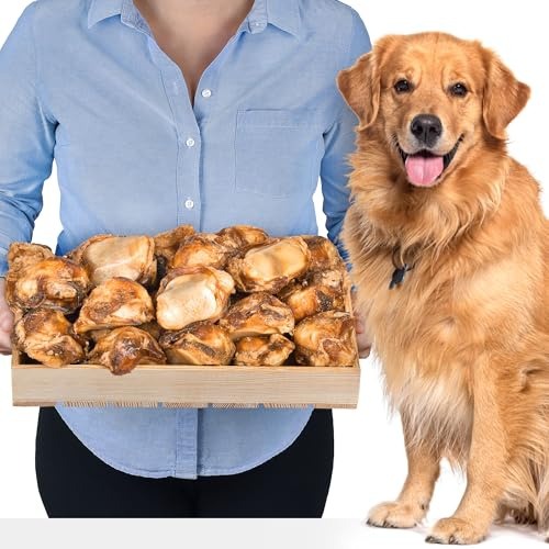 Ginocchia di manzo per cani, 20 pezzi (3 kg), spuntini naturali a lunga durata, ipoallergenici, snack per la cura dei denti, a basso contenuto calorico
