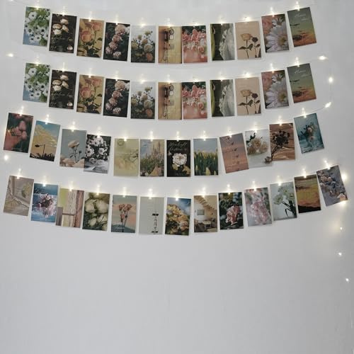 MUXIJIA USB LED Fotoclips Lichterkette für Zimmer Deko, 10M 100LEDS Lichterkette mit 60 Klammern und 20 Non-trace Nägel für Wohnzimmer, nWeihnachten, Hochzeiten (Weiß)