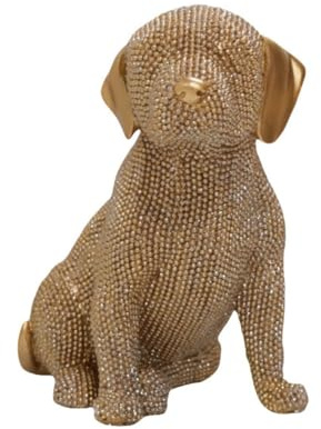 Rersduyt Nordic Modern Luxury Point Beads Labrador Home Animal Dog Decoration Resin Craft Ornaments A