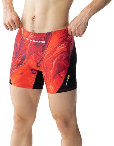 MY KILOMETRE Maillot de Bain Homme Boxer Short – Lave Jammer de Natation avec Cordon de Serrage Endurance, Résistants au Chlore pour Plage et Surf