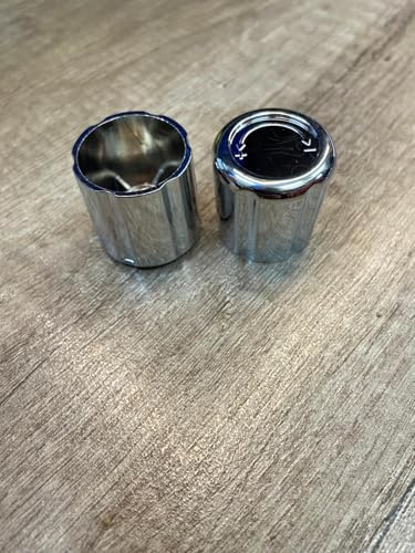TC Lockshield Radiator Valve Wheelhead Plastic Cap Chrome pack of 2