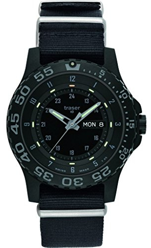 Traser Herren Analog Quarz Uhr mit Textil Armband 103353