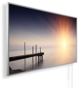 Infrarotheizung mit Bild – Bildmotiv – TÜV SÜD - 600 Watt Bildheizung - Weißer Rahmen (03. Steg Seitlich)