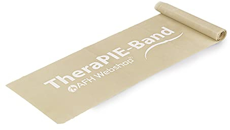 AFH Webshop Therapie Band | Übungsband | Fitnessband | Trainingsband | ca. 2m | extra leicht | beige