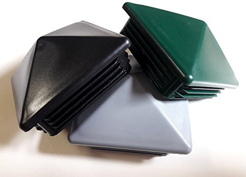 5 Stück Zaun Pfostenstopfen 80x80mm Schwarz Pyramidenförmig