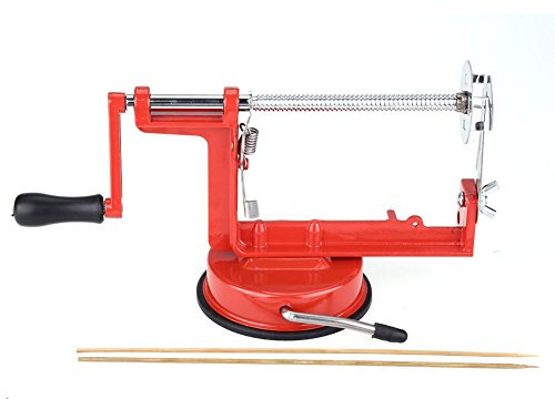 VIFER Twisted Potato Slicer - Kartoffel Spiralschneider Handbuch Spiral Kartoffel Gurke Tornado Twister Cutter Spiralizer Gemüseschneider Edelstahl Rot