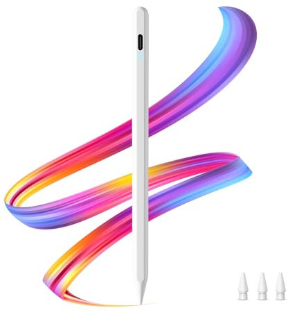 JAMJAKE Stift für iPad 2018-2024 mit Schnellladeleistung Palm Rejection Pencil Kompatibel für iPad Pro13''/12,9''/11'', iPad air 13''/11'', iPad 10/9/8/7/6, iPad Mini 6/5 Gen, iPad Air 5/4/3 Gen