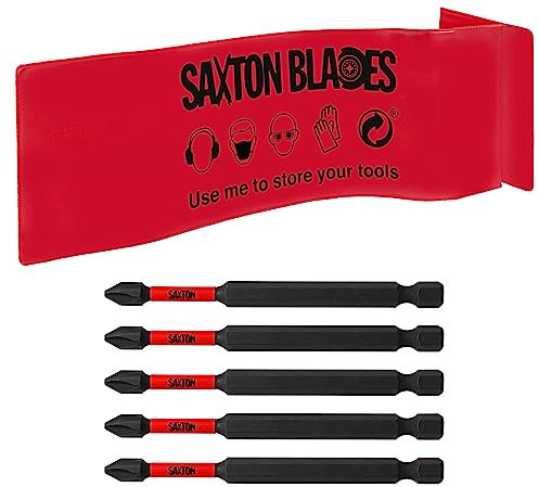 5X Saxton PH2 89mm Long Magnetic Impact Duty Phillips Screwdriver Drill Driver Bits for Dewalt Milwaukee Bosch Makita etc