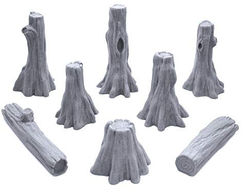 EnderToys Baumstämme und Holzscheite, 3D-gedruckte Tisch-RPG-Landschaft und Kriegsspiel-Gelände für 28-mm-Miniaturen