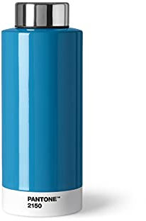 PANTONE Trinkflasche, doppelwandiger rostfreier Edelstahl mit Thermo-Funktion, auslaufsicher, 500 ml, Blue 2150