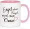 Livole Oma Geschenke Weihnachten Tasse, Lustig Geburtstag Geschenke für Großmutter von Enkel Enkelin, Beidseitig Bedruckt Tasse mit Spruch Engel ohne Flügel nennt man Oma, 11oz, 325ml Kaffeetasse Rosa