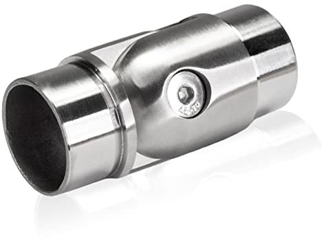 PRIOstahl Gelenkverbinder stellbar Verbinder mit Gelenk 90° Rohrsteckwinkel Rohrverbinder Verbindungsstück x 1 Stück Ø 33,7 mm für Rundrohr Handlauf Geländer Rohr Rostfrei aus Edelstahl V2A