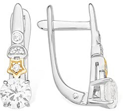 Ohrringe Damenohrschmuck Creole Sterling Silber Zirkonia Stein Ohrschmuck Echtschmuck bei Secretforyou