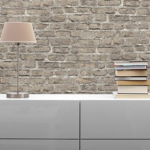 TADESSI Tapete Steinoptik Tilo M1-No.160 Vliestapete Grau Braun Steintapete für Wohnzimmer Schlafzimmer Küche