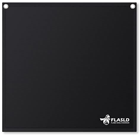 FLASLD Magnet Flame Protector for Soldering and Brazing, 18''x18'' High-Temperature PlumberPad Heat Shield, Fire Resistant Welding Mat