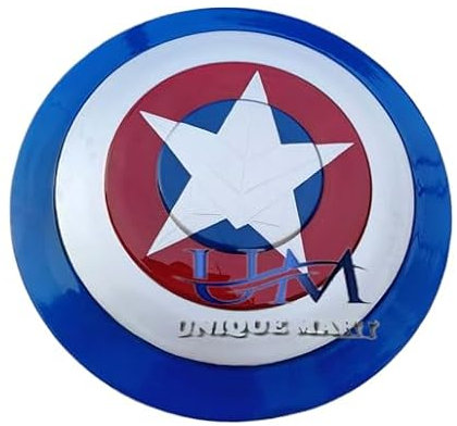 Captain Shield rediseña el escudo del Capitán Shield América de Sam Wilson para cosplay o juego de rol, 22 pulgadas, Azul/Rojo/Plata, 56 cm