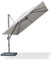 PURPLE LEAF Parasol Déporté 3 × 3 m Carré avec Protection UPF50+, Parasol De Jardin Extérieur avec Manivelle Inclinable dans 6 Positions et Rotation à 360°, Gris clair