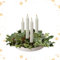 Adventsgesteck mit Kerzenhalter,Metall Adventsschale mit Kerzenständer Magnet,Weihnachtsgesteck Adventskranz Modern Stabkerzen Kerzenleuchter mit 4 Adventskerzenhalter Weihnachtsdeko Tisch (Khaki)