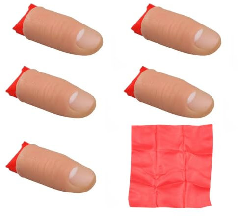 5 Stück Zauberdaumen Trick Magie Daumenspitze Weich Plastik Daumenspitze Plastik Magier Requisiten Nahaufnahme Daumen Bühnen Zauber Requisite Streich Spielzeug Tricks Finger Zaubertric