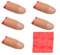 5 Pièces Pouce Magique Faux Doigt Farce Faux Pouce avec Écharpe Doigts Pouce Tour de Magie en Plastique Jouet Doigt Souple Astuce Pointe de Pouce de Trick Halloween et Tissu d'Entraînement Rouge