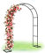 Rosenbogen, Garten-Torbogen Aus Metall, Pergola Rankhilfe Verzinkt Rost, Laubengang Rankgestell Mit Sockel Für Verschiedene Kletterpflanzen, Einfache Montage, 6 Größen,120x220x40CM