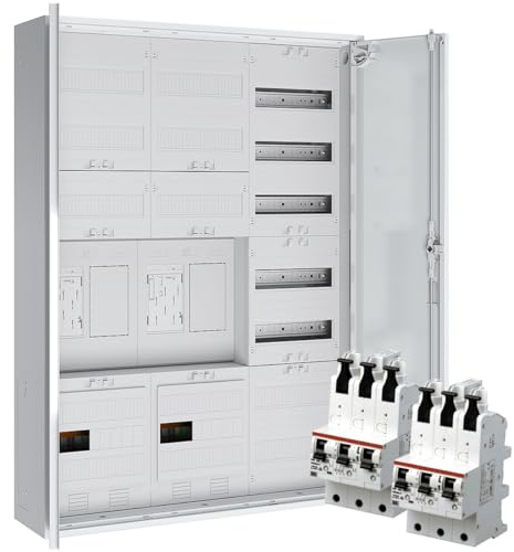 WITTKOWARE Komplett-Zählerschrank, 2x eHZ Zählerplatz/2x Reserveplatz, Verteilerfeld mit APZ, mit 2x Hauptsicherungsautomaten (SLS) 40A