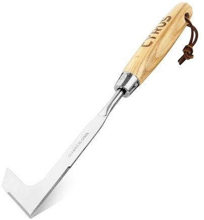 CYRUS Crack Weeder,Weed Puller Tool,13.6”Stainless Steel Grandpas Weeder,Hand Weeder Hook for Lawn Garden Patio Deck