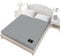 Grounding Fitted Sheet, Erdungs Spannbettlaken,Grounding Sheet Conductive Sheet with Silver Fiber Therapy for Better Sleep Reduce Stress Pain (Grau, 193 * 203 * 38cm)
