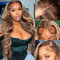 Body Wave Lace Front Wig Human Hair 22 Zoll Wear and Go Glueless Wigs Human Hair 4x4 Lace Wigs Menschliches Haar für Damen 180% Dichte Brazilian Curly Human Hair Wig Blond Ombre 4/27 Highlight Color