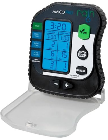 RIEGOPRO Programador de Riego Amico PRO 9V. Disponible en 1, 2 y 4 Zonas de Riego. Diseñado para Programar de Manera Sencilla e Intuitiva (1 Zona)