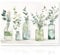 Botanical Bathroom Wall Art Poster Bottles Plants Prints, Farmhouse Floral Canvas Painting Poster for Bathroom Bedroom Living Room 12x16 in Unframed