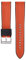 CHROONOO Saffiano Leder/Kautschuk Hybrid Performance Uhrenarmband | Orange/Schwarz - 22 mm - Schließe: Silber Gebürstet | Saffiano Leder, FKM-Kautschuk | Ersatz-Armband