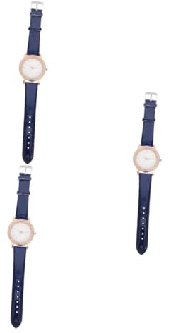SAFIGLE 3 Piezas De Diamantes De Imitación Reloj De Mujer Relojes Clásico De Mujer Deportivo para Hombre Delicado Elegante De Ejercicio De