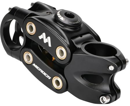 Aomiun 31.8mm Bike Stem, Bicycle Shock Absorber Riser Short Handlebar with 2 Spanners for Mountain Road Bike, Bicycle Stem, Universal Hollow Road Bike