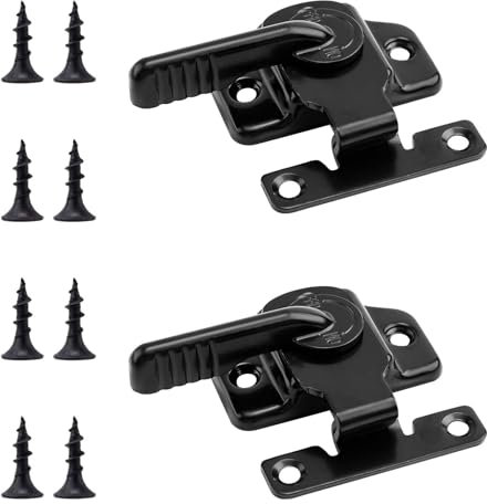 2pcs Smoker Door Latch Kit with 8 Screws, Smoker Leaf Latch Clamp Latch Clamp Latch Compatible with 1077 PBV4PS2, Pit Boss Pro Series II 4 Series Vertical Wood Pellet Smoker