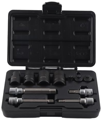 Brake Caliper Socket And Drill Tool Set With Tool Box, Brake Adjustment Tool Brake Caliper Socket Set Kit For Car Maintenance Repair