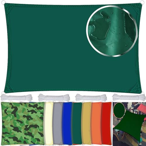 SDLLG - Toldo Rectangular con Anillo D Fabricado en Tela Oxford 180 g/㎡ Impermeable protección Solar UV contra la Intemperie para balcón terraza jardín -Verde