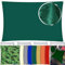 SDLLG - Toldo Rectangular con Anillo D Fabricado en Tela Oxford 180 g/㎡ Impermeable protección Solar UV contra la Intemperie para balcón terraza jardín -Verde