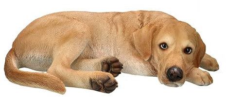 Figuren Shop GmbH Gartenfigur Labrador XL – Lebensechte Hundefigur, 72 cm Breite, wetterfest & handbemalt, HotAnt