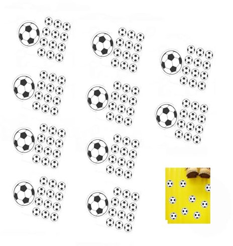 Fußball Sticker,120 Stück Wasserfest Fußball Sticker Selbstklebende Fußball Aufkleber Fußball Party Dekorationsaufkleber für Fußballliebhaber zum DIY Fußball-Partygeschenke(3 cm)