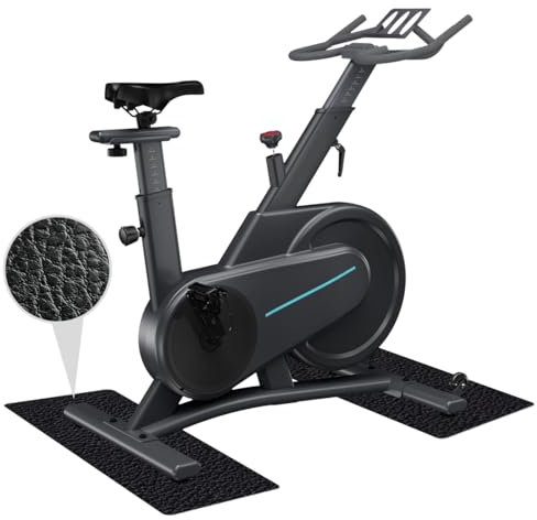 Stoßfeste Bodenschutzmatte für Laufbänder, 6 mm Dicke Anti-Rutsch Laufband Matte, 2 Stück 28x70cm Unterlegmatte für Fitnessgeräte PVC Bodenmatte Unter Laufband, Fahrradmatte, für Sportgeräte Home Gym