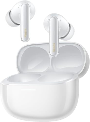 Xiaomi Redmi Buds 6 Pro | Cuffie wireless Bluetooth con cancellazione del rumore | Caschi wireless con durata 36h | Headphones con triplo microfono | Apparecchi acustici bianchi