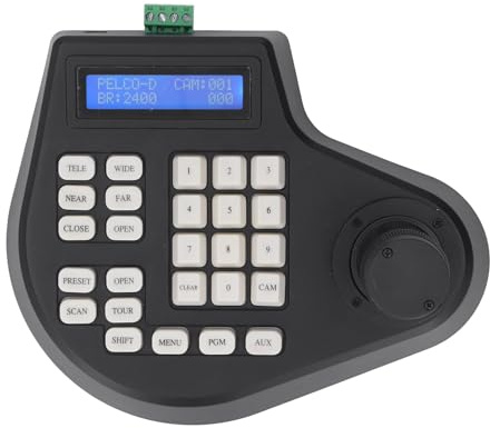 Garosa Analog PTZ -Tastatur -Controller, Unterstützt den Voreingestellten Patrouillenmodus, 2D -Joystick -Steuerung, LCD -Display für öffentliche Sicherheit, Busschnittstelle, 1500 M