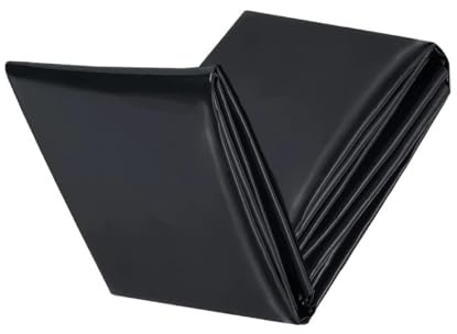 Jesdavan 2x2mTeichfolie, Pond Liner 0.5mm, Schwarz Pond Liner, Wiederverwendbar Teichfolie Geeignet für Gartenbau Kunststoffschuppen Tomatenschuppen Gewächshausfolien