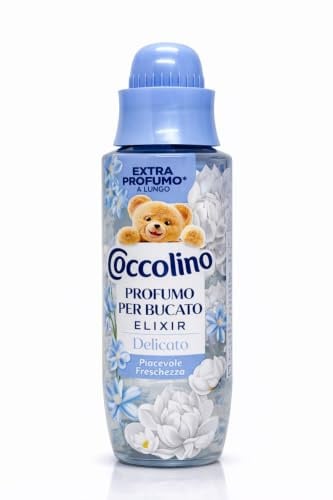 Coccolino Wäscheparfüm Profumo per Bucato Elixir Delicato - Flüssiges Parfüm für die Wäsche 3x 342ml + Italian Gourmet Polpa
