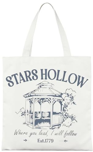 Komergave Girls Stoffbeutel Bedruckt Tragetasche Damen Einkaufstasche, Retro Stofftaschen TV Show Merchandise Tote Bag Aesthetic Tragetaschen Baumwolltasche für Fans, Frauen, Mädchen 40x35cm (Blau)