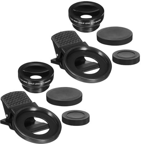 IMIKEYA 2stücke Handy-objektiv Weitwinkel und Makro-vergrößerungslinse Clip-aufsatz für Smartphone-Kamera Fotoreisen und Videografie aus Optischem Glas