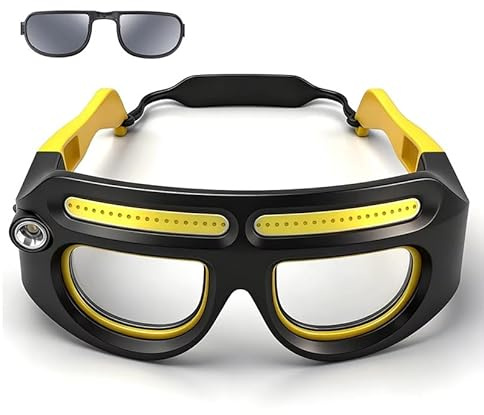 Omana Linterna frontal recargable con luz LED superbrillante, sensor de movimiento, gran ángulo de haz, faro, impermeable, camping, garaje, correr, pesca, senderismo (1)